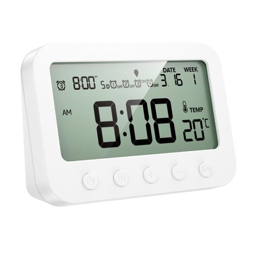 Термометр HOCO Indoor digital alarm clock with thermometer HX44 white