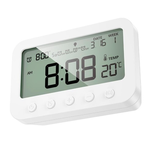 Термометр HOCO Indoor digital alarm clock with thermometer HX44 white