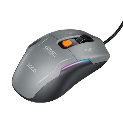 Миша HOCO Reddy RGB gaming wired mouse GM52 |6 keys, 800/1600/2400/3200/4800/12800 DPI| black