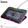 Куллер для Ноутбука HOCO Cool RGB notebook cooling stand DH19 |360x255x28mm, 17", 2usb, 10 RGB Modes| black