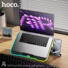 Куллер для Ноутбука HOCO Cool RGB notebook cooling stand DH19 |360x255x28mm, 17", 2usb, 10 RGB Modes| black