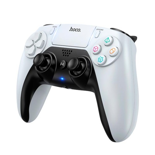 Ігровий контролер HOCO Phoenix PS4/PC wireless game controller GA1 |8h, BT4.2, 3.5mm, Trackpad, RGB| white