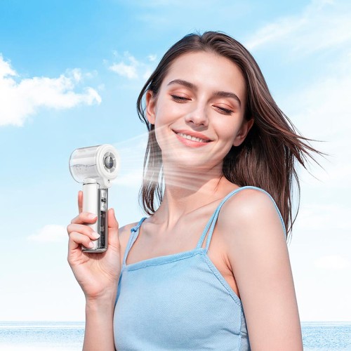 Вентилятор Hoco handheld fan with spray HX613 |100 Levels, 60dB, 18h| white