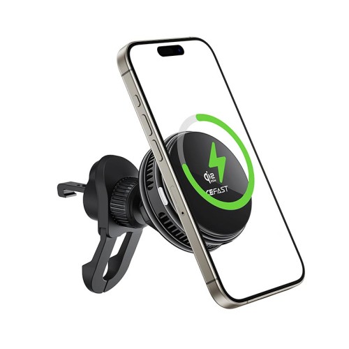 Автотримач ACEFAST D66 QI2 25W cooling wireless charging car holder for air vent |4.7-6.9"| black