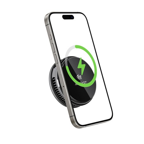 Зарядка Qi2 ACEFAST E47 25W magnetic cooling wireless charger |4.7-6.9"| black