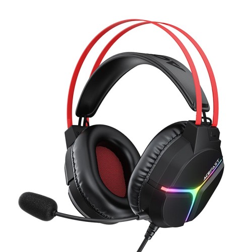 Ігрові навушники ACEFAST H16 gaming wired headset  IPX4 |USB/3.5mm, 2m|, RGB| black