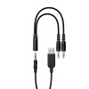 Ігрові навушники ACEFAST H16 gaming wired headset  IPX4 |USB/3.5mm, 2m|, RGB| black