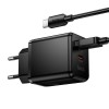 Адаптер мережевий HOCO Type-C cable set Smart PD multi-protocol charger C157A |1USB/1Type-C, 30W/3A, PD/QC| black