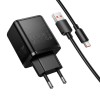 Адаптер мережевий HOCO Type-C cable set Smart PD multi-protocol charger C157A |1USB/1Type-C, 30W/3A, PD/QC| black