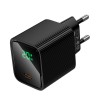 Адаптер мережевий HOCO Excellent single port charger with digital display CS82A |1Type-C, PD, 20W/3A| black