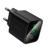 Адаптер мережевий Excellent charger with digital display CS84A |1USB/1Type-C, PD/QC, 30W/3A| black