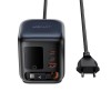 Адаптер мережевий ACEFAST GaN desktop charger with telescopic cable and smart TFT display Z10 |1USB/2Type-C,100W/3A,  PD/QC| black