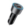 Адаптер автомобільний ACEFAST B21 car charger |1A/1C, 75W/3A, PD/QC| grey