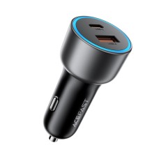 Адаптер автомобільний ACEFAST B21 car charger |1A/1C, 75W/3A, PD/QC| grey