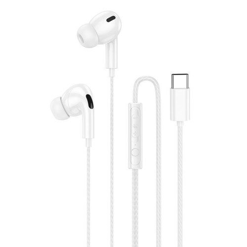 Навушники HOCO Rock digital wire control earphones with microphone Type-C DM48 |1.2m, mic| black