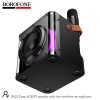 Акустика-караоке Borofone Deep RGB BT speaker with two wireless microphones DR23 |BT5.4, 15W, TF/USB/AUX, 3-4h| black