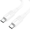 Кабель Hoco Type-C to Type-C Solid charging data cable X84 |1m, 60W, 3A| white