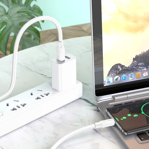 Кабель Hoco Type-C Solid charging data cable X84 |1M, 3A| white