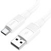 Кабель Hoco Type-C Solid charging data cable X84 |1M, 3A| white