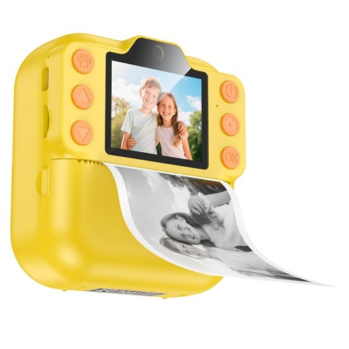 Дитяча цифрова фото-відео камера камера HOCO Dual camera children printing camera DV211 |2.0 ips screen, 1080p video| yellow