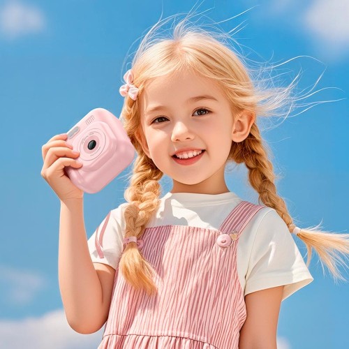 Дитяча цифрова фото-відео камера камера HOCO Dual camera children printing camera DV211 |2.0 ips screen, 1080p video| yellow