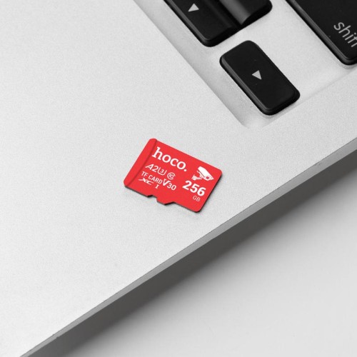 HOCO TF ultra-high-speed surveillance camera memory card (256GB) |CL10| red