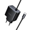 Адаптер мережевий HOCO New charger with Type-C cable C163A |25W/3A, PD3.0/QC| black