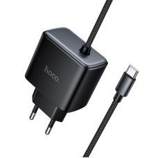 Адаптер мережевий HOCO New charger with Type-C cable C163A |25W/3A, PD3.0/QC| black