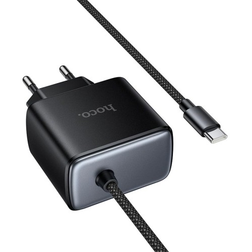 Адаптер мережевий HOCO New charger with Type-C cable C163A |25W/3A, PD3.0/QC| black