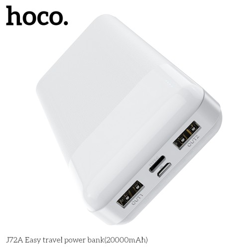 УМБ HOCO Easy travel power bank J72A 20000mAh |2USB/1Type-C, 2A| black