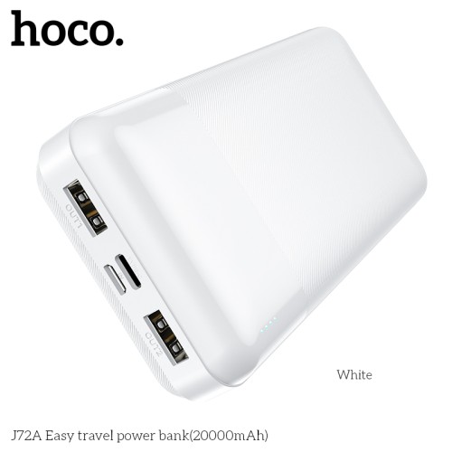 УМБ HOCO Easy travel power bank J72A 20000mAh |2USB/1Type-C, 2A| black