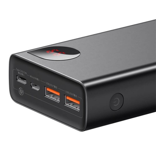 УМБ BASEUS Adaman Metal Digital Display Quick Charge Power Bank 20000mAh |2USB/1Type-C, 6A, 65W| (PPIMDA-D03) black