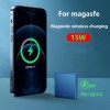 УМБ MagSafe wireless power bank JYD-PB14 5000mah |Type-c, Qi, 15/20W, PD/QC| blue