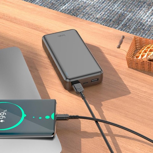 УМБ HOCO High-ranking power bank J100A 20000mAh |2USB/Type-C, 2.1A| black