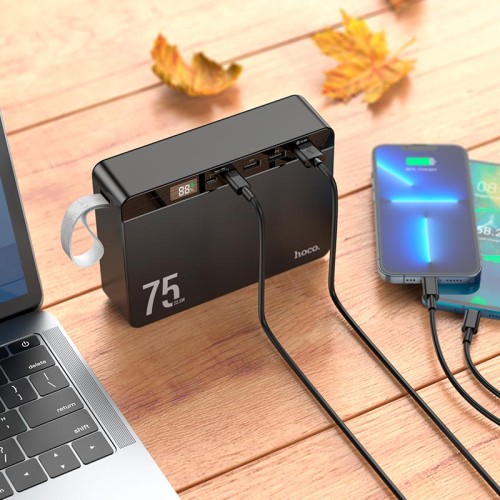 УМБ HOCO Overlord fully compatible power bank J94 75000mAh |3USB/Type-C, PD/QC, 20W/5A| black