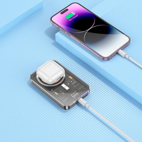 УМБ HOCO Ice Crystal magnetic fast charging power bank Q14 5000mAh |Type-C, QC/PD, 20W/3A| black