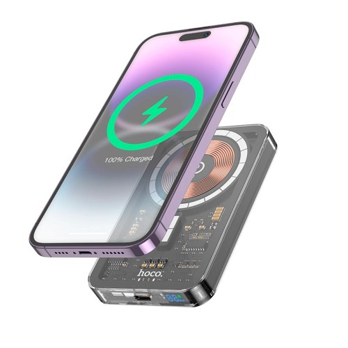 УМБ HOCO Ice Crystal magnetic fast charging power bank Q14 5000mAh |Type-C, QC/PD, 20W/3A| purple