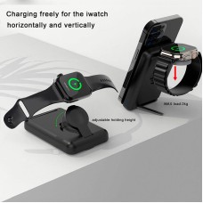 УМБ 2in1 Foldable Magnetic Wireless Charger with 5000mAh power bank D8 |Phone, Apple Watch| black