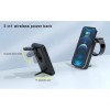 УМБ 2in1 Foldable Magnetic Wireless Charger with 5000mAh power bank D8 |Phone, Apple Watch| black