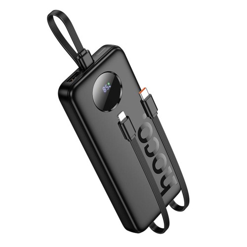 УМБ HOCO Sabio fully compatible power bank with 3 cables J132 10000mAh |1USB/1Type-C, 22.5W/3A, PD/QC| black