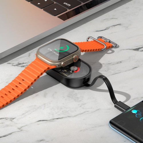 УМБ HOCO Whale power bank with wireless charger for iWatch J145 1200mAh black