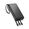 УМБ HOCO Night tide power bank with 4 cables J146A 20000mAh |1USB/1Type-C, 2A| black