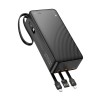 УМБ HOCO Night tide power bank with 4 cables J146B 30000mAh |1USB/1Type-C, 2A| black