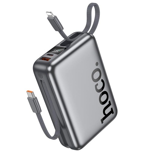 УМБ HOCO Eminente power bank with IP+C cable Q39 20000mAh |1USB/1Type-C, 22.5W/3A, PD/QC| grey