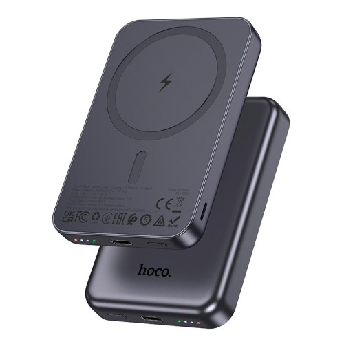 УМБ HOCO Original magnetic power bank 5000mAh J160 |1Type-C/1Lightning, 5W/2A| grey