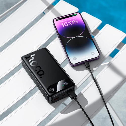 УМБ HOCO Victorious PD fully compatible power bank J154A 20000mAh |2USB/1Type-C, 22.5W/3A, PD/QC| black