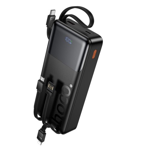 УМБ HOCO Founder PD fully compatible power bank with four cables 20000mAh J156A |1USB/1Type-C, 22.5W/3A, PD/QC| black