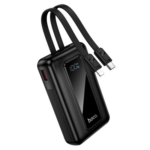УМБ Full power PD fully compatible power bank with two cables J162 10000mAh |1USB/1Type-C, 22.5W/3A, PD/QC| black