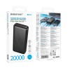 УМБ Borofone Clever PD fully compatible power bank BJ80A 20000mAh |2USB/1Type-C, PD/QC, 22.5W/3A| black