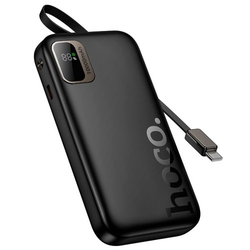 УМБ HOCO Key PD power bank with telescopic cable Q51 10000mAh |1Type-C, 20W/3A, PD/QC| black